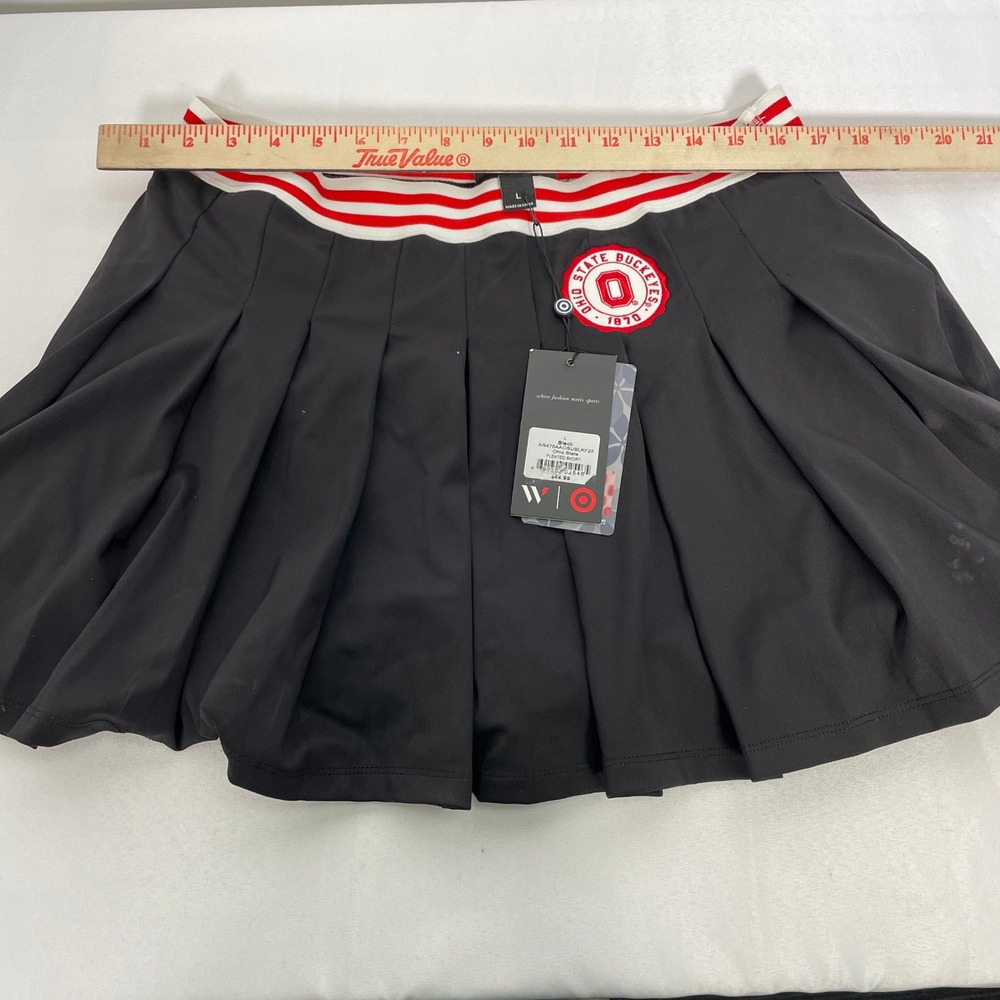 Ohio State Buckeyes NCAA Pleated Black Skort Women's LARGE NWT - Picture 9 of 10
